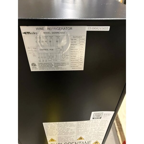 Scratch and Dent AvaValley WRC-32-DZ Dual Temperature Full Glass Door Commercial Wine Cooler