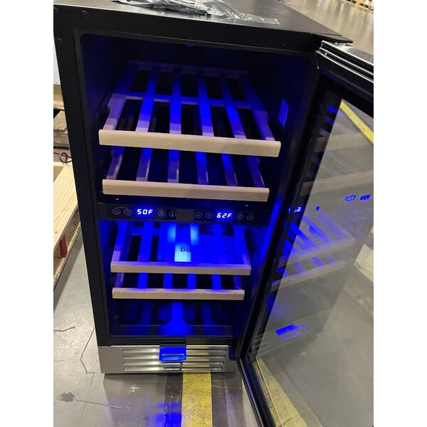 Scratch and Dent AvaValley WRC-32-DZ Dual Temperature Full Glass Door Commercial Wine Cooler
