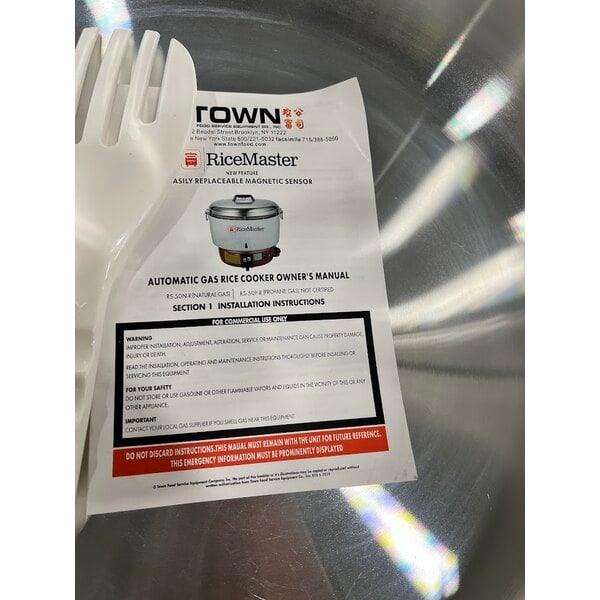 Scratch and Dent Town RS-50N-R Natural Gas 110 Cup (55 Cup Raw) Gas Rice Cooker / Warmer - 34,600 BTU