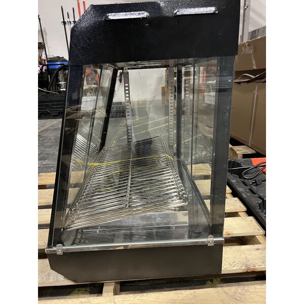 Scratch and Dent Avantco HDC-26 26" Self/Full Service 3 Shelf Countertop Heated Display Case with Sliding Doors - 120V, 1580W