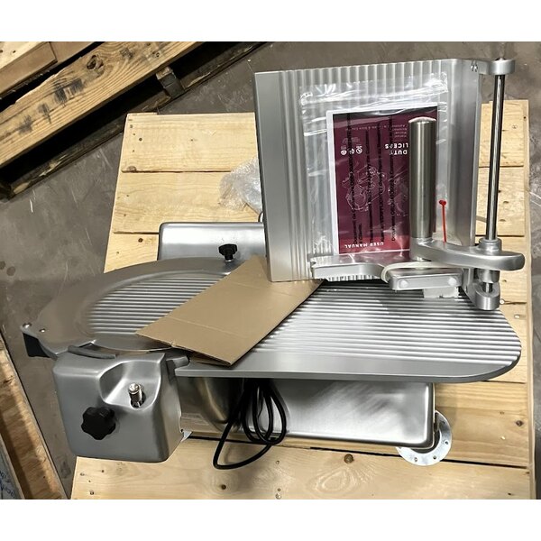 Scratch and Dent Estella SLM13 13" Heavy-Duty Manual Meat Slicer - 1/2 hp
