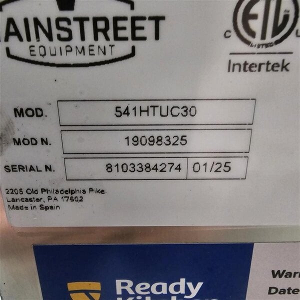 Scratch and Dent MainStreet Equipment HTUC High-Temperature Undercounter Dishwasher - 208V/240V, 1 Phase