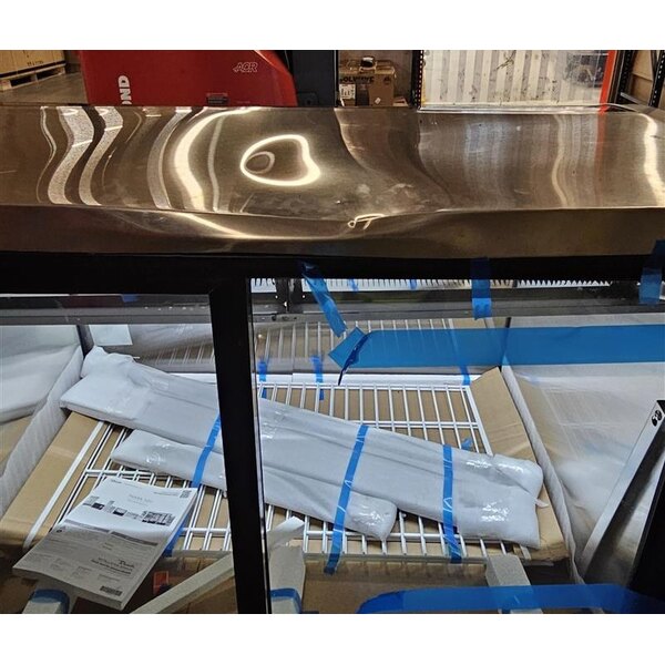 Scratch and Dent True TCGG-48-S-HC-LD 48 1/4" Stainless Steel Curved Glass Refrigerated Deli Case