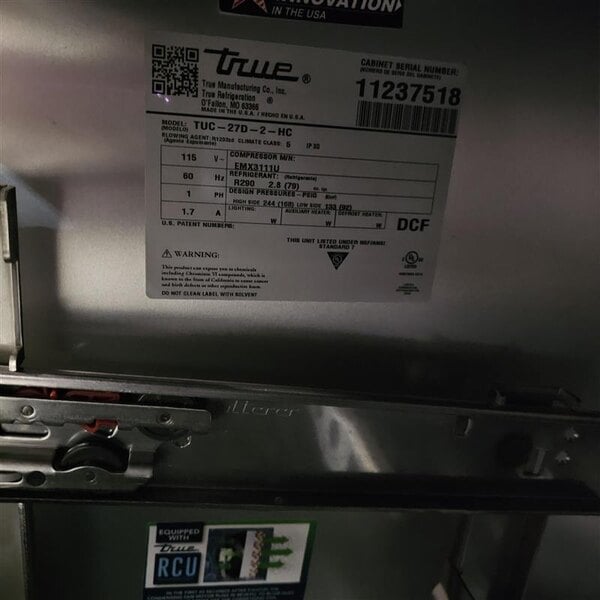 Scratch and Dent True TUC-27D-2-ADA-HC 27 5/8" ADA Height Undercounter Refrigerator with Two Drawers