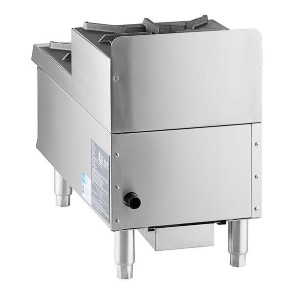 Scratch and Dent Cooking Performance Group SR-CPG-12-NL 12" Step-Up Countertop Range / Hot Plate with 2 High Output Burners - 60,000 BTU