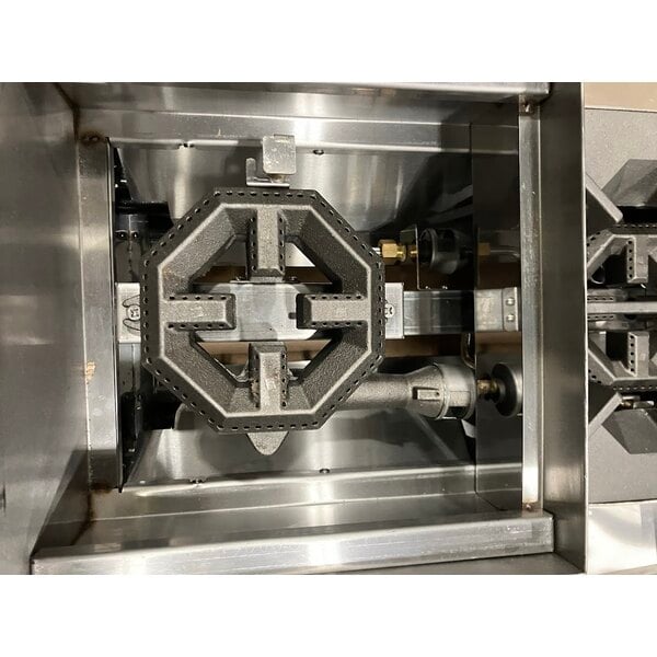 Scratch and Dent Cooking Performance Group SR-CPG-12-NL 12" Step-Up Countertop Range / Hot Plate with 2 High Output Burners - 60,000 BTU