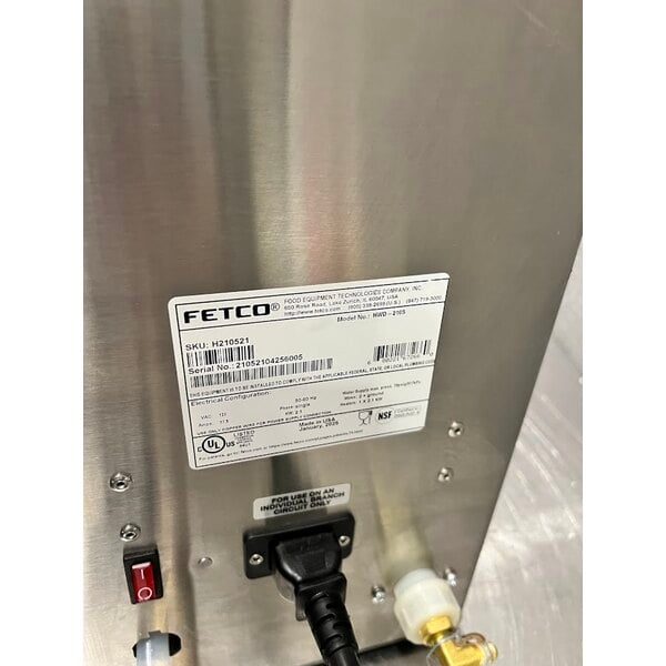 Scratch and Dent Fetco HWD-2105 H210521 5 Gallon Hot Water Dispenser with Push-Button Controls - 120V, 2.2 kW