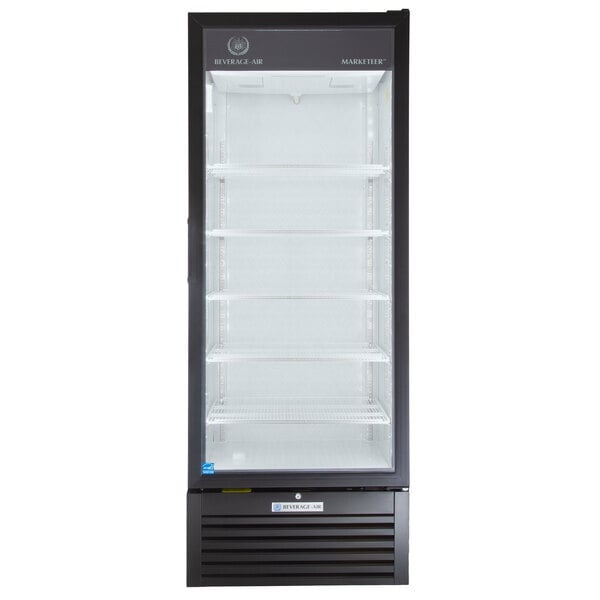 Scratch and Dent Beverage-Air MT23-1B 29 1/2" Marketeer Series Black Refrigerated Glass Door Merchandiser with LED Lighting