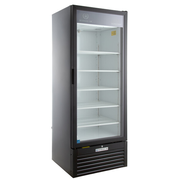 Scratch and Dent Beverage-Air MT23-1B 29 1/2" Marketeer Series Black Refrigerated Glass Door Merchandiser with LED Lighting