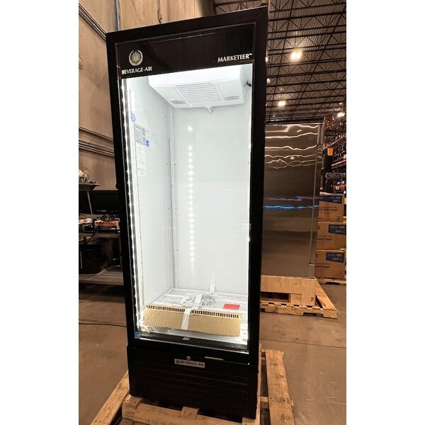Scratch and Dent Beverage-Air MT23-1B 29 1/2" Marketeer Series Black Refrigerated Glass Door Merchandiser with LED Lighting