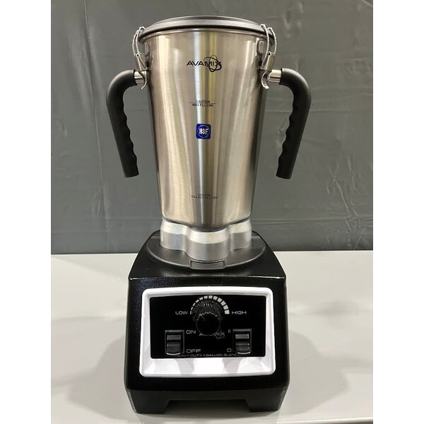 Scratch and Dent AvaMix BX1GRGV 3 3/4 hp 1 Gallon Stainless Steel Heavy Duty Commercial Food Blender with Variable Speed Controls - 120V
