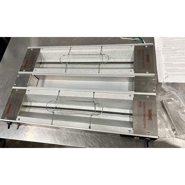 Scratch and Dent ServIt 24" Double Strip Warmer with Dual Toggle Controls - 120V, 1,000W