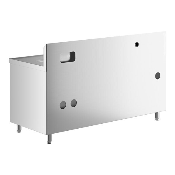 Scratch and Dent Regency 30" x 72" 16 Gauge Stainless Steel Beverage Table with Right Sink