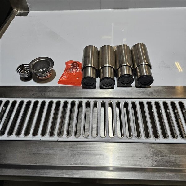 Scratch and Dent Regency 30" x 72" 16 Gauge Stainless Steel Beverage Table with Right Sink