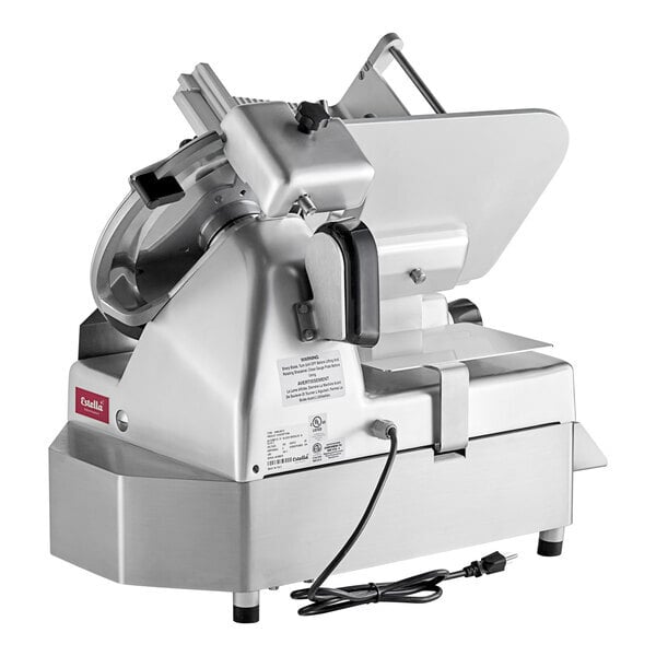 Scratch and Dent Estella SLAS13 13" Heavy-Duty Automatic Meat Slicer with Manual Use Option and Scale - 3/4 hp