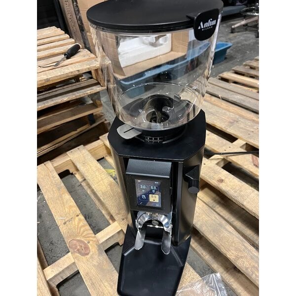Scratch and Dent Anfim Alba 4.4 lb. Black On-Demand Espresso Grinder - 110V