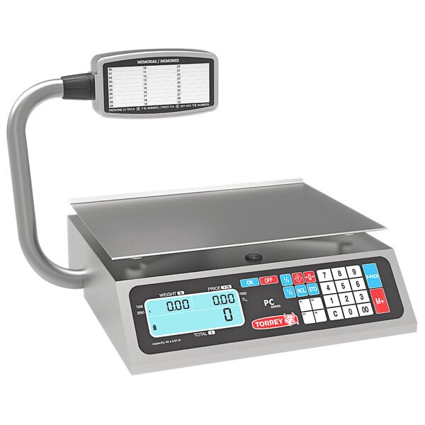 Scratch and Dent Tor Rey PC-80LT 80 lb. Digital Price Computing Scale with Tower, Legal for Trade