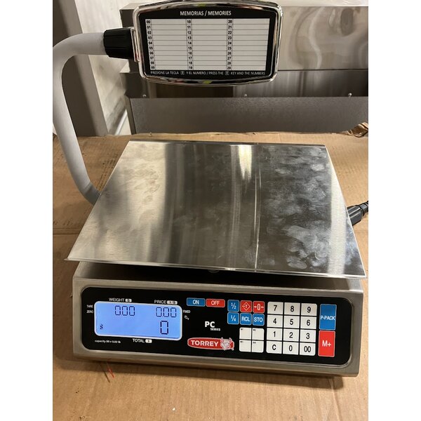 Scratch and Dent Tor Rey PC-80LT 80 lb. Digital Price Computing Scale with Tower, Legal for Trade