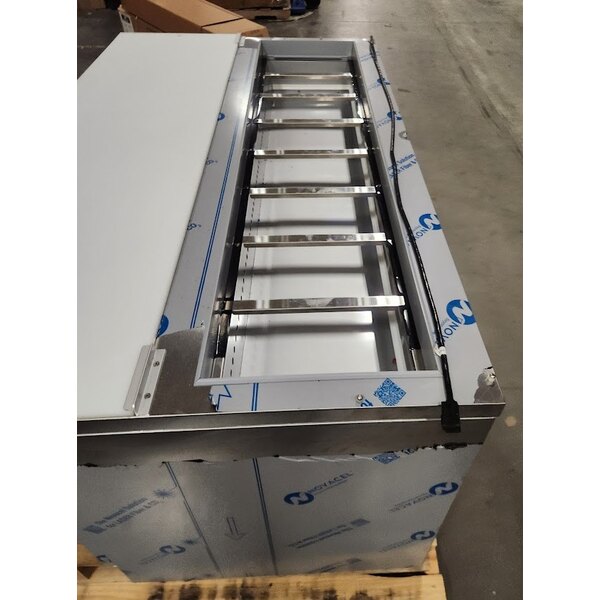 Scratch and Dent Beverage-Air SPE60HC-16C Elite Series 60" 2 Door Cutting Top Refrigerated Sandwich Prep Table with 17" Deep Cutting Board