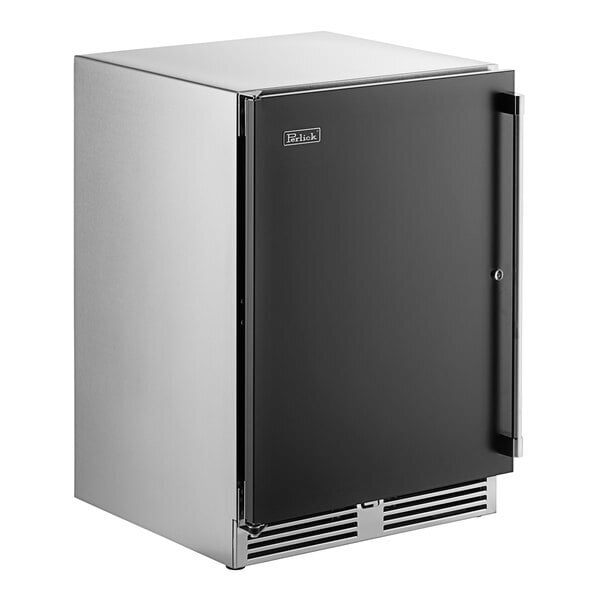 Scratch and Dent Perlick HC24FS-BS-STK 24" Black Single Door Undercounter Glass Chiller