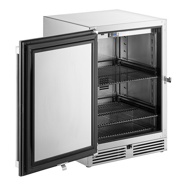 Scratch and Dent Perlick HC24FS-BS-STK 24" Black Single Door Undercounter Glass Chiller