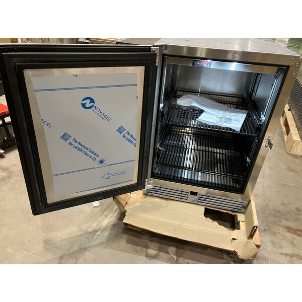 Scratch and Dent Perlick HC24FS-BS-STK 24" Black Single Door Undercounter Glass Chiller