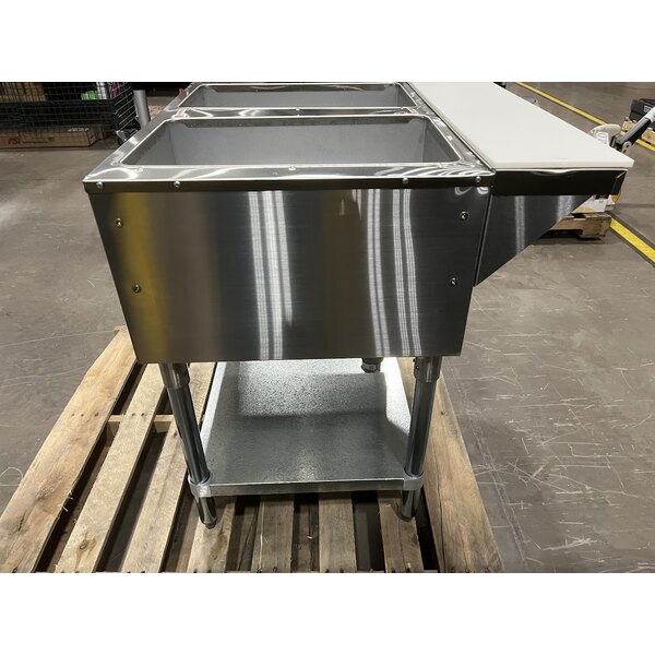 Scratch and Dent Advance Tabco HF-2G Liquid Propane Two Pan Powered Hot Food Table - Open Well