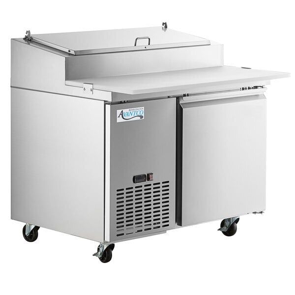 Scratch and Dent Avantco SSPPT-1 45" 1 Door Refrigerated Pizza Prep Table