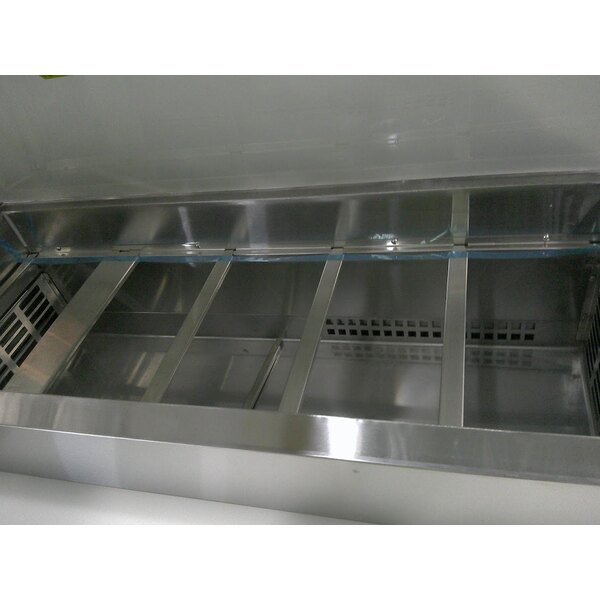 Scratch and Dent Avantco SSPPT-1 45" 1 Door Refrigerated Pizza Prep Table