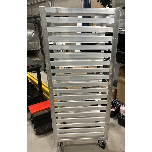 Scratch and Dent Metro RF13N 36 Pan End Load Aluminum Roll-In Refrigerator Rack