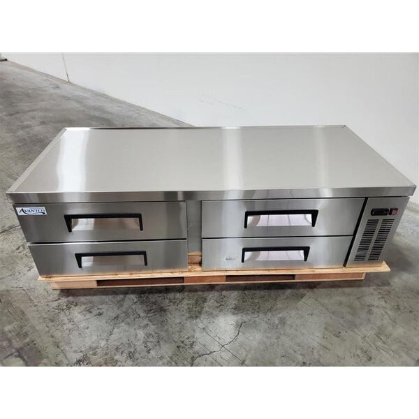 Scratch and Dent Avantco CBE-72-HC 72" 4 Drawer Refrigerated Chef Base