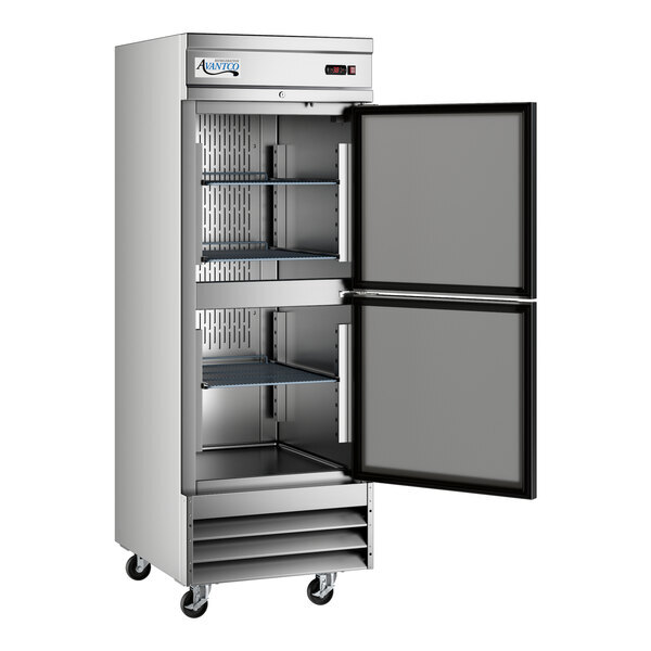 Scratch and Dent Avantco SS-1F-2-HC 29" Stainless Steel Solid Half Door Reach-In Freezer