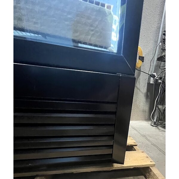 Scratch and Dent Beverage-Air MT23-1B-18 29 1/2" Marketeer Series Black Refrigerated Glass Door Merchandiser with Left Hinged Door and LED Lighting