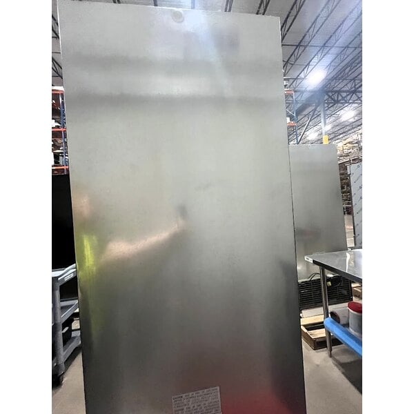 Scratch and Dent Beverage-Air MT23-1B-18 29 1/2" Marketeer Series Black Refrigerated Glass Door Merchandiser with Left Hinged Door and LED Lighting