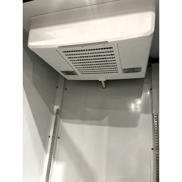 Scratch and Dent Beverage-Air MT23-1B-18 29 1/2" Marketeer Series Black Refrigerated Glass Door Merchandiser with Left Hinged Door and LED Lighting