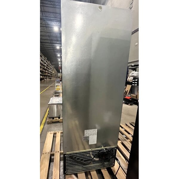 Scratch and Dent Beverage-Air MT23-1B-18 29 1/2" Marketeer Series Black Refrigerated Glass Door Merchandiser with Left Hinged Door and LED Lighting