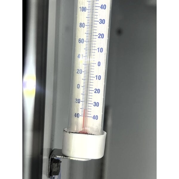 Scratch and Dent Beverage-Air MT23-1B-18 29 1/2" Marketeer Series Black Refrigerated Glass Door Merchandiser with Left Hinged Door and LED Lighting