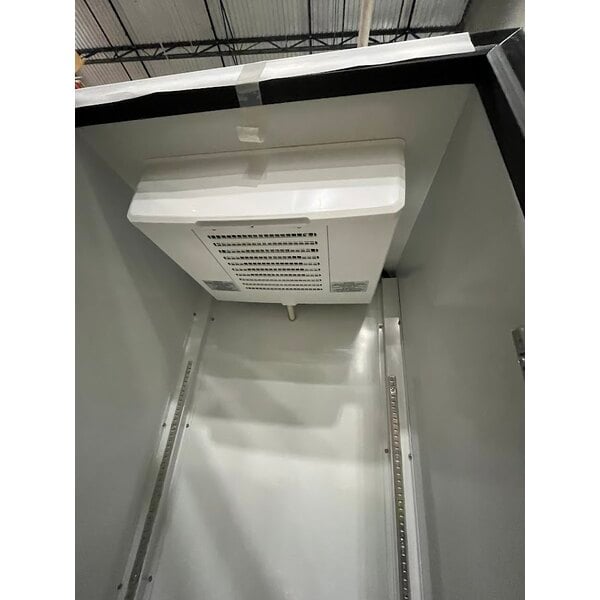 Scratch and Dent Beverage-Air MT23-1B-18 29 1/2" Marketeer Series Black Refrigerated Glass Door Merchandiser with Left Hinged Door and LED Lighting