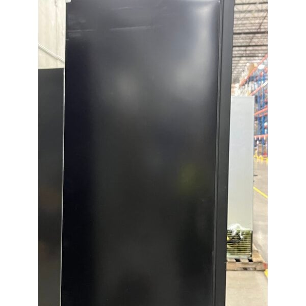 Scratch and Dent Beverage-Air MT23-1B-18 29 1/2" Marketeer Series Black Refrigerated Glass Door Merchandiser with Left Hinged Door and LED Lighting