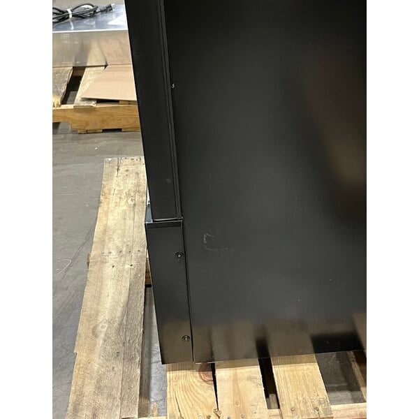 Scratch and Dent Beverage-Air MT23-1B-18 29 1/2" Marketeer Series Black Refrigerated Glass Door Merchandiser with Left Hinged Door and LED Lighting