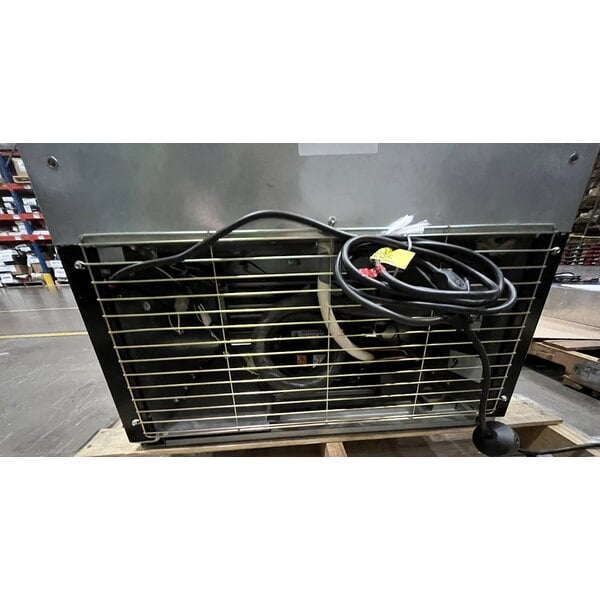 Scratch and Dent Beverage-Air MT23-1B-18 29 1/2" Marketeer Series Black Refrigerated Glass Door Merchandiser with Left Hinged Door and LED Lighting