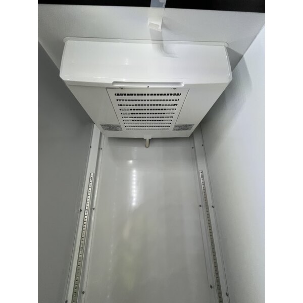 Scratch and Dent Beverage-Air MT23-1B-18 29 1/2" Marketeer Series Black Refrigerated Glass Door Merchandiser with Left Hinged Door and LED Lighting