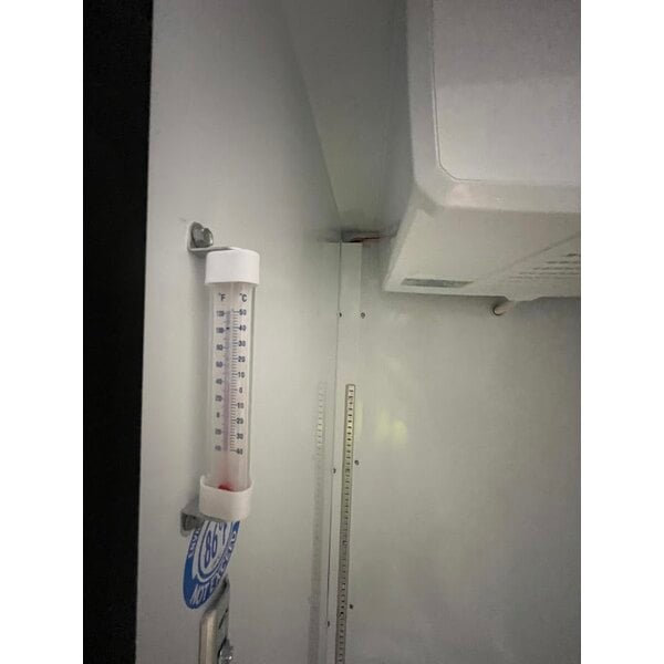 Scratch and Dent Beverage-Air MT23-1B-18 29 1/2" Marketeer Series Black Refrigerated Glass Door Merchandiser with Left Hinged Door and LED Lighting