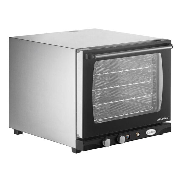 Scratch and Dent Cadco Arianna XAF-133 4-Shelf Half Size Heavy-Duty Manual Countertop Convection Oven - 208-240V