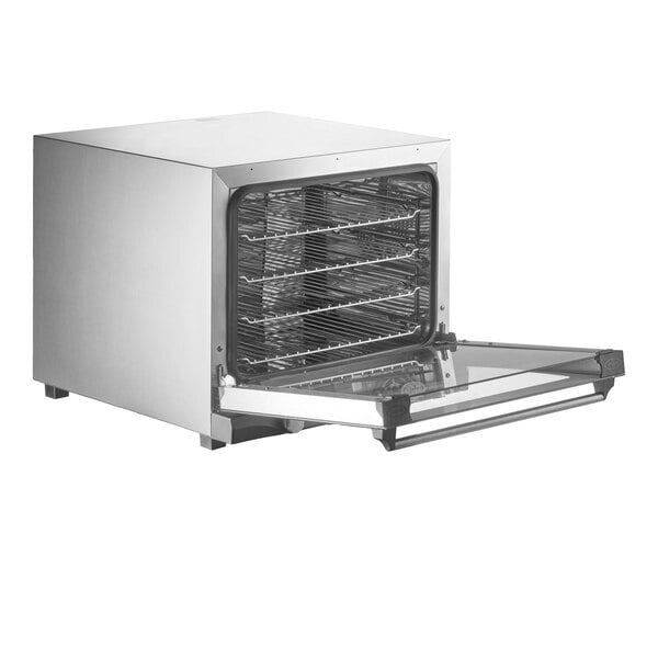 Scratch and Dent Cadco Arianna XAF-133 4-Shelf Half Size Heavy-Duty Manual Countertop Convection Oven - 208-240V