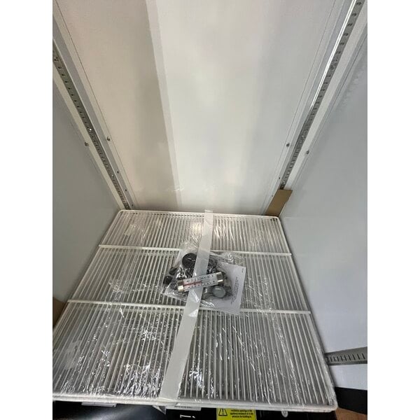 Scratch and Dent Beverage-Air MT23-1B-18 29 1/2" Marketeer Series Black Refrigerated Glass Door Merchandiser with Left Hinged Door and LED Lighting