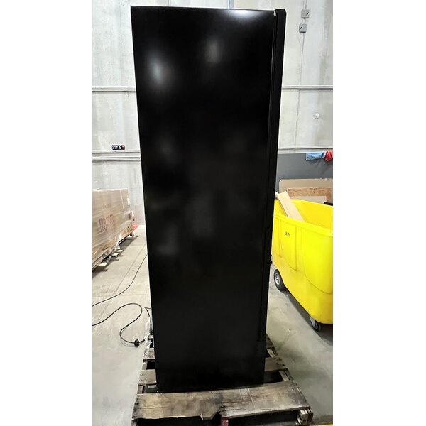 Scratch and Dent Beverage-Air MT23-1B-18 29 1/2" Marketeer Series Black Refrigerated Glass Door Merchandiser with Left Hinged Door and LED Lighting