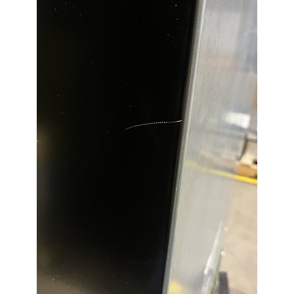 Scratch and Dent Beverage-Air MT23-1B-18 29 1/2" Marketeer Series Black Refrigerated Glass Door Merchandiser with Left Hinged Door and LED Lighting