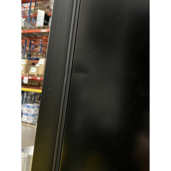 Scratch and Dent Beverage-Air MT23-1B-18 29 1/2" Marketeer Series Black Refrigerated Glass Door Merchandiser with Left Hinged Door and LED Lighting