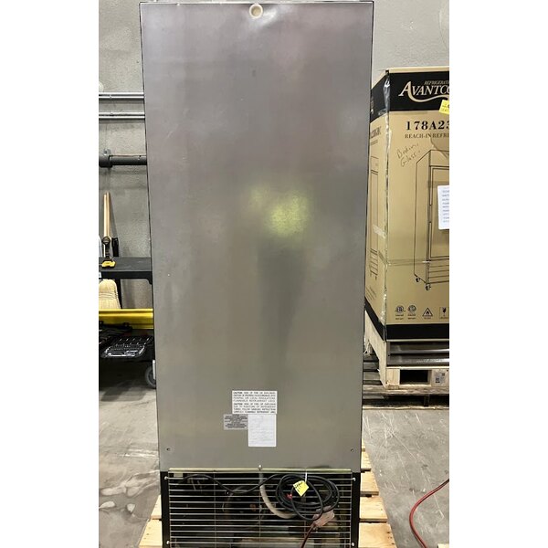 Scratch and Dent Beverage-Air MT23-1B-18 29 1/2" Marketeer Series Black Refrigerated Glass Door Merchandiser with Left Hinged Door and LED Lighting